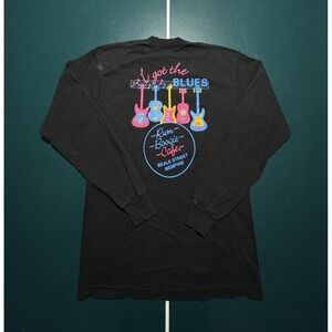 Vintage Rum Boogie Cafe Shirt Large Black Memphis Beale Street Blues Music 90s